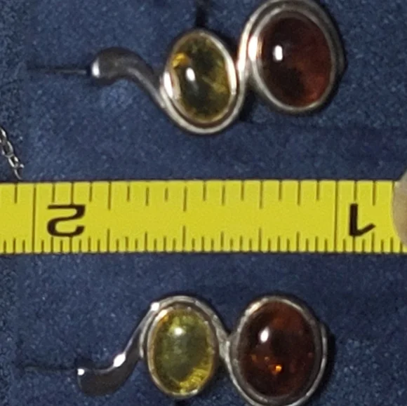 Genuine Multicolor Baltic Amber Ring, Earrings, And Necklace Set In Silver - Picture 6 of 7